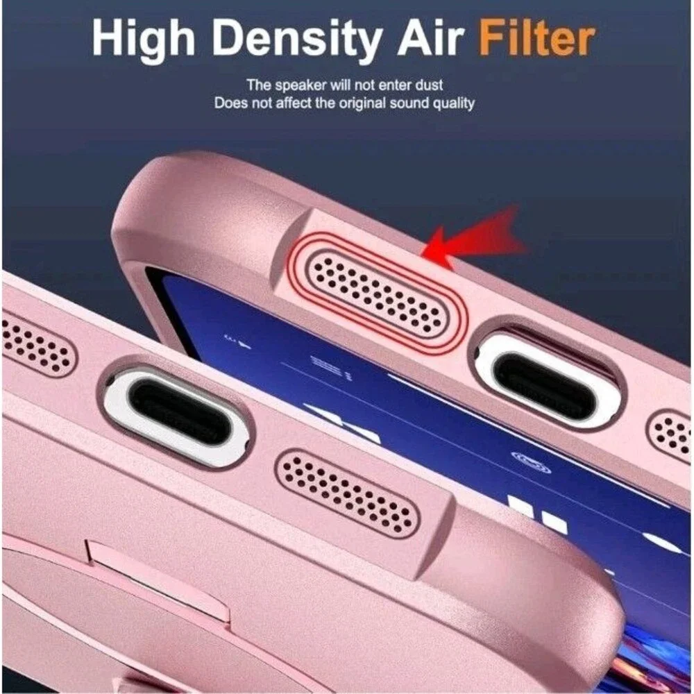 SKYLMW Compatible with iPhone 12/13 Pro Max Case with Stand,Rose GoldiPhone...